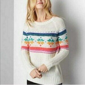 American Eagle jegging fit wool blend rainbow fair isle sweater size xxs